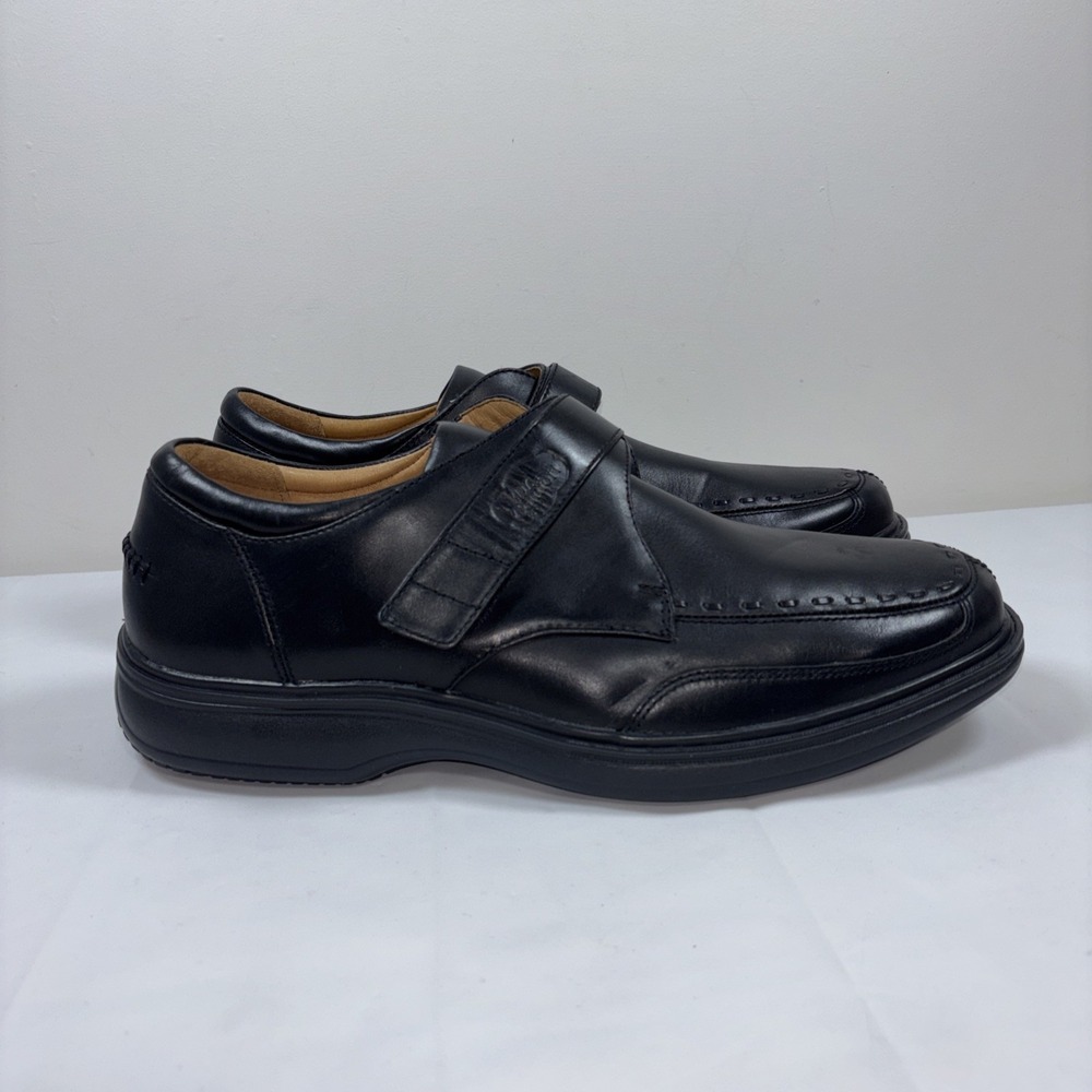 Dr. Comfort Mens 11.5XW 6210 Frank‎ Black Leather Monk Strap Shoes Ortho Dressy